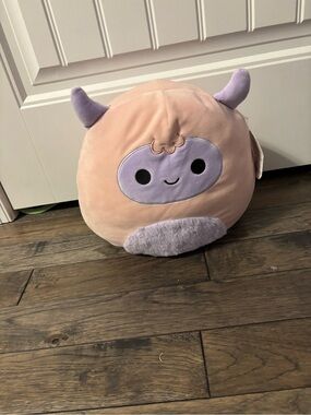 Plush Round Monster Squishmallow- Pink & Lavender